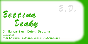 bettina deaky business card