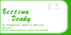 bettina deaky business card